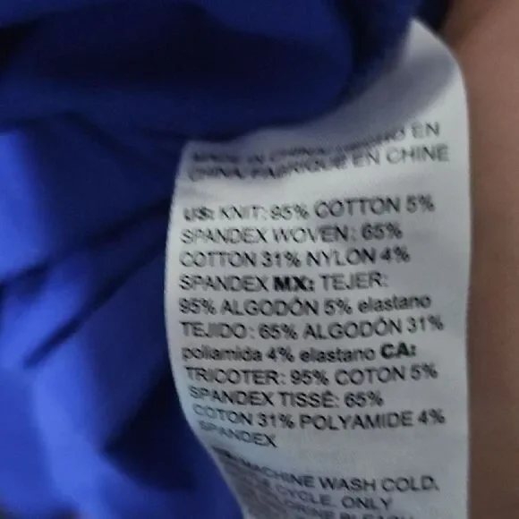 Chico's Royal Blue Tiered Short Sleeve Sleeve Dress - Picture 6 of 8